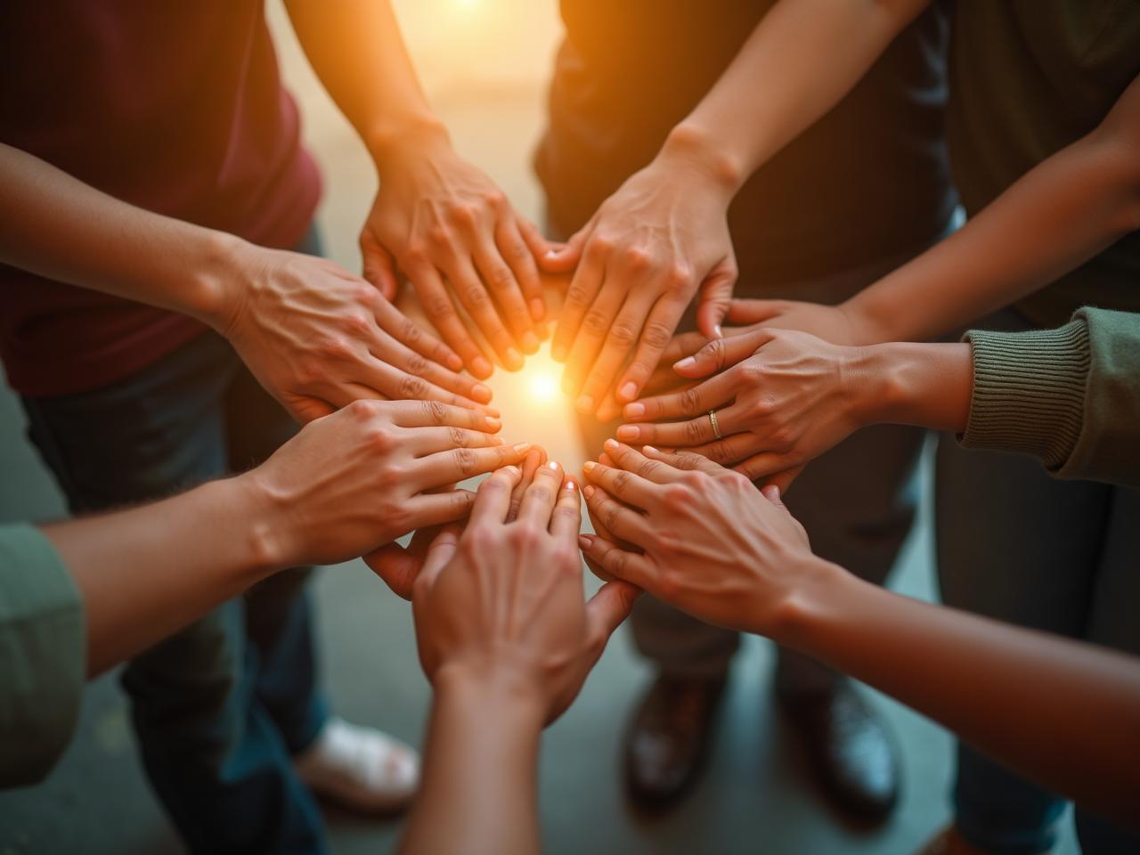 Community members coming together with shared purpose