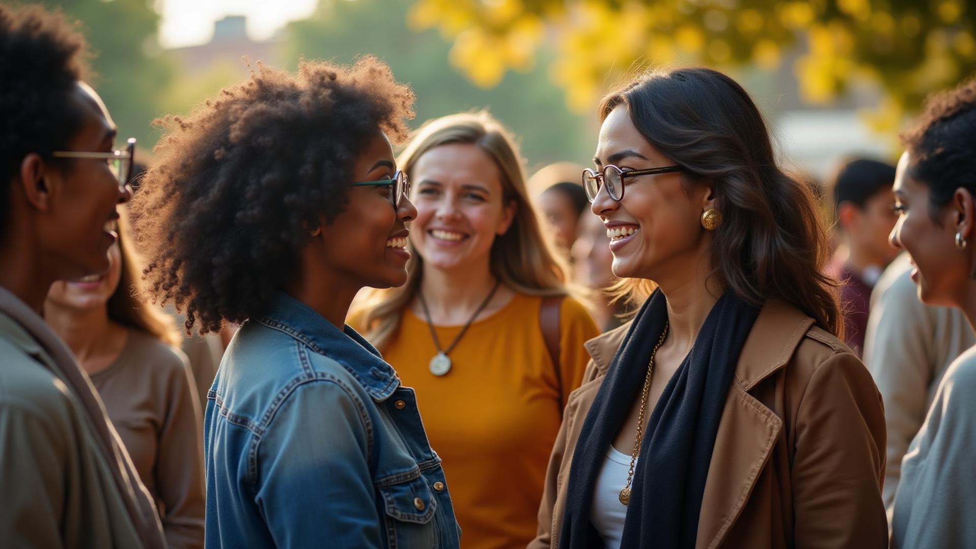 People forming genuine connections through community service